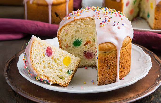 Творожный кулич без дрожжей фото